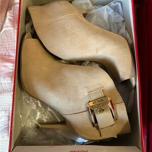 Guess Women's Beige Heeled Boots